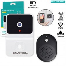 Campainha sem fio e Camera Wii fi Doorbell ST-368 Starmega